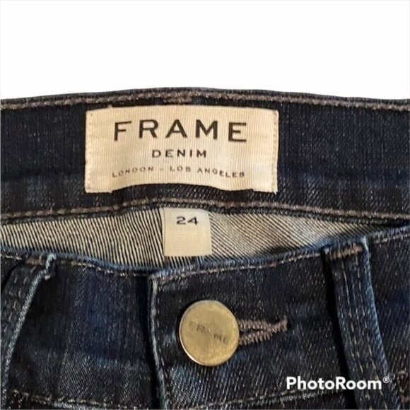 FRAME Denim Le High Skinny Eaton Ave Blue Denim Jeans Size 24 - Picture 4 of 9